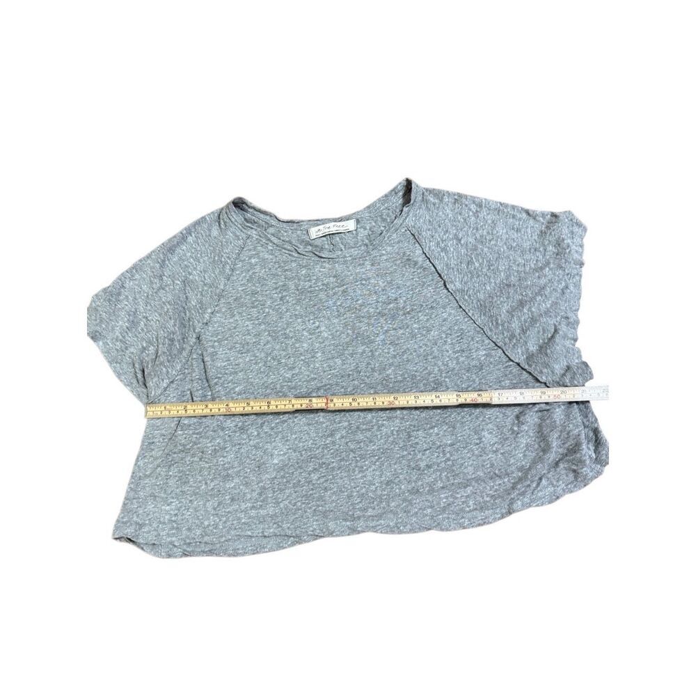 We The Free Weekend Linen Blend Tee In Gray Sz S - Picture 8 of 8